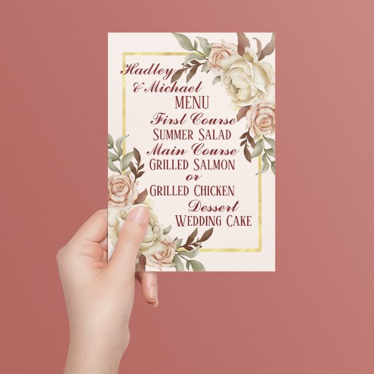 水彩牡丹結婚病 メニュー