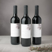 水彩牡丹結婚花 ワインラベル