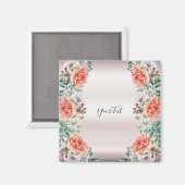 水彩牡丹花磁石 マグネット (正面/裏面)