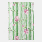 水彩牡丹 キッチンタオル (縦)