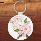 水彩牡丹 キーホルダー (正面)