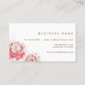 水彩牡丹 シック 名刺 (裏面)