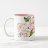 水彩牡丹 ツートーンマグカップ (左)