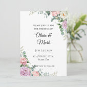 水彩牡丹&ユーカリ結婚式招待状 招待状 (スタンド正面)