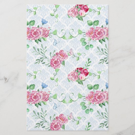 水彩牡丹 便箋 (正面)