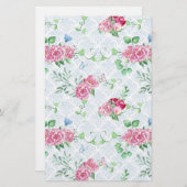 水彩牡丹 便箋 (正面/裏面)