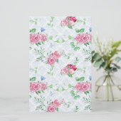 水彩牡丹 便箋 (スタンド正面)