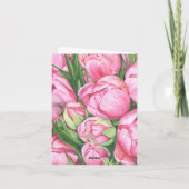 水彩牡丹 – 感謝していユーブライダルシャワー サンキューカード (裏面)