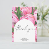 水彩牡丹 – 感謝していユーブライダルシャワー サンキューカード (スタンド正面)