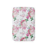 水彩牡丹、水彩蝶 バスマット (正面縦)