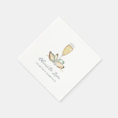 水彩牡蠣&パール「愛する応援」 スタンダードカクテルナプキン (角)