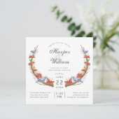 水彩牧結婚草 招待状 (スタンド正面)