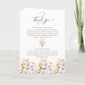 水彩牧草地ワイルドフラワーありがとうござ結婚う プログラム (裏面)