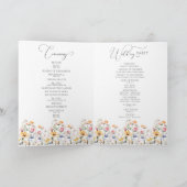 水彩牧草地ワイルドフラワーありがとうござ結婚う プログラム (内部)