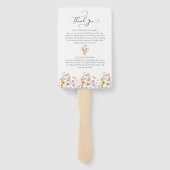 水彩牧草地ワイルドフラワーデイスケジュー結婚ル ハンドファン (裏面)