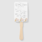 水彩牧草地ワイルドフラワーデイスケジュー結婚ル ハンドファン (正面)