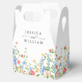 水彩牧草地ワイルドフラワーボヘミアン結婚ズ フェイバーボックス (オープン)