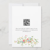 水彩牧草地ワイルドフラワーボヘミアン結婚ズ 招待状 (裏面)