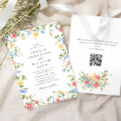 水彩牧草地ワイルドフラワーボヘミアン結婚ズ 招待状