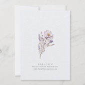 水彩牧草地ワイルドフラワーボヘミアン結婚ズ 招待状 (裏面)