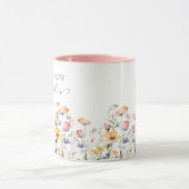 水彩牧草地ワイルドフラワーマザーの日 マグカップ (中央)