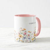 水彩牧草地ワイルドフラワーマザーの日 マグカップ (正面右)