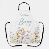 水彩牧草地ワイルドフラワーマ最高のーマー今まで エプロン (正面)