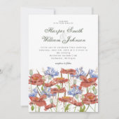 水彩牧草結婚式招待状 招待状 (正面)