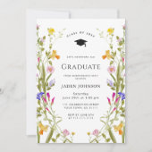 水彩牧草野草坊保卒業パーティー 招待状 (正面)