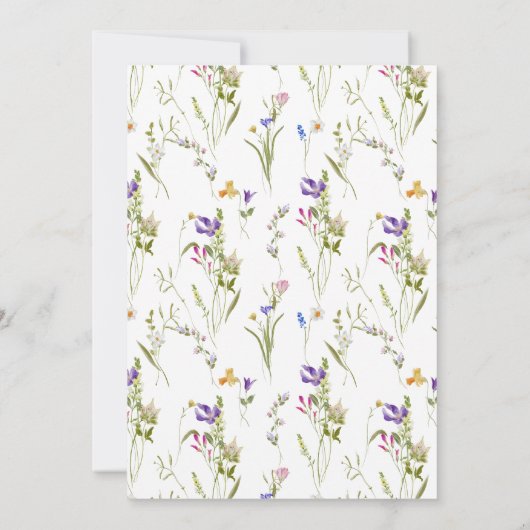 水彩牧草野草坊保卒業パーティー 招待状 (裏面)