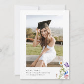 水彩牧草野草坊保卒業パーティー 招待状 (裏面)