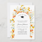 水彩牧草野草坊保卒業パーティー 招待状 (正面)