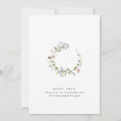 水彩牧草野草坊保卒業パーティー 招待状 (裏面)