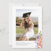 水彩牧草野草坊保卒業パーティー 招待状 (裏面)