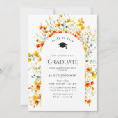 水彩牧草野草坊保卒業パーティー 招待状 (正面)