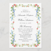 水彩牧草野草防峰結婚の式 プログラム (正面)