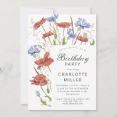 水彩牧草 招待状 (正面)