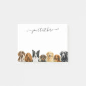 水彩犬の品種 ポストイット (正面)