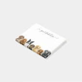 水彩犬の品種 ポストイット (アングル)