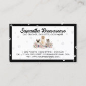 水彩犬の猫を手にプリント – Pet Sister 名刺 (裏面)