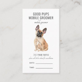 水彩犬の移動ペットトリマーQRコード 予約カード