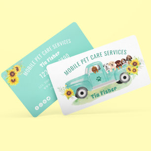 水彩犬の繁殖ペットトリマー名刺 名刺