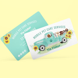 水彩犬の繁殖ペットトリマー名刺 名刺