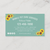 水彩犬グルーミングペットケアサービス 名刺 (裏面)