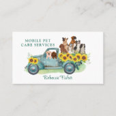 水彩犬グルーミングペットケアサービス 名刺 (正面)