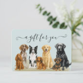 水彩犬グルーミングペット搭乗証明書 (スタンド正面)