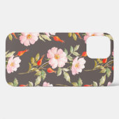 水彩犬バラ花柄 Case-Mate iPhoneケース (裏面 (横))