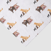 水彩犬パターンティッシュペーパー 薄葉紙 (詳細)