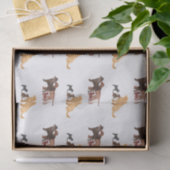 水彩犬パターンティッシュペーパー 薄葉紙 (ギフト)