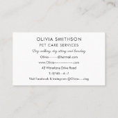 水彩犬パック犬歩く及びペットケア 名刺 (裏面)